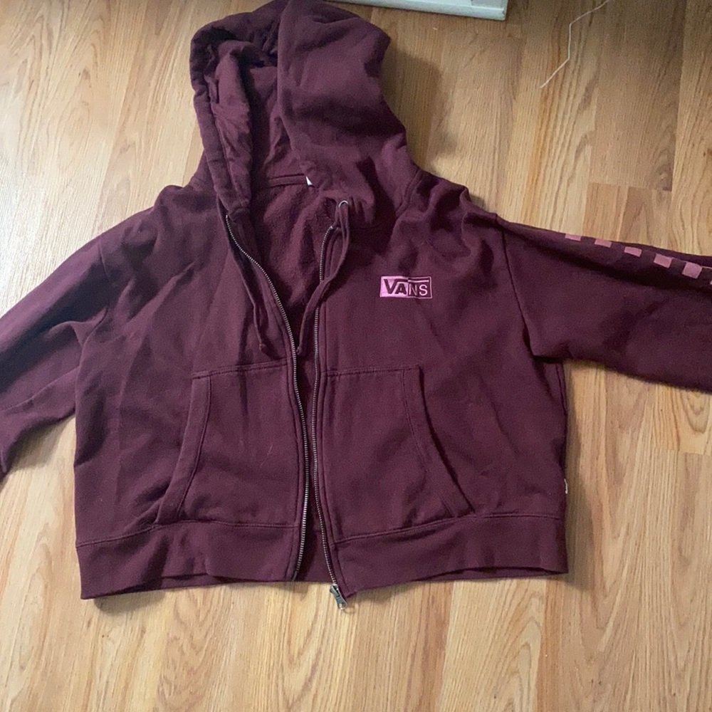 Vans Cropped Zip Up Hoodie